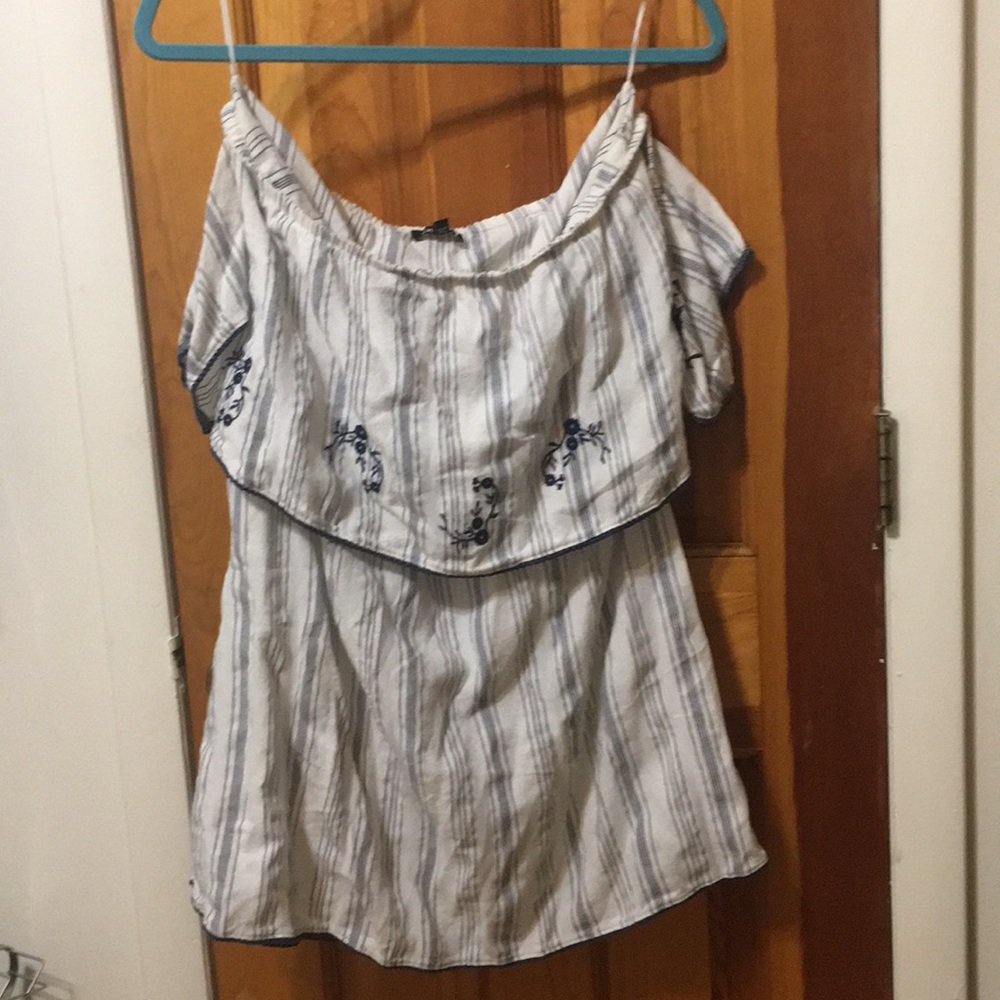 Express casual embroidered mini dress